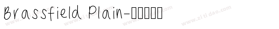 Brassfield Plain字体转换